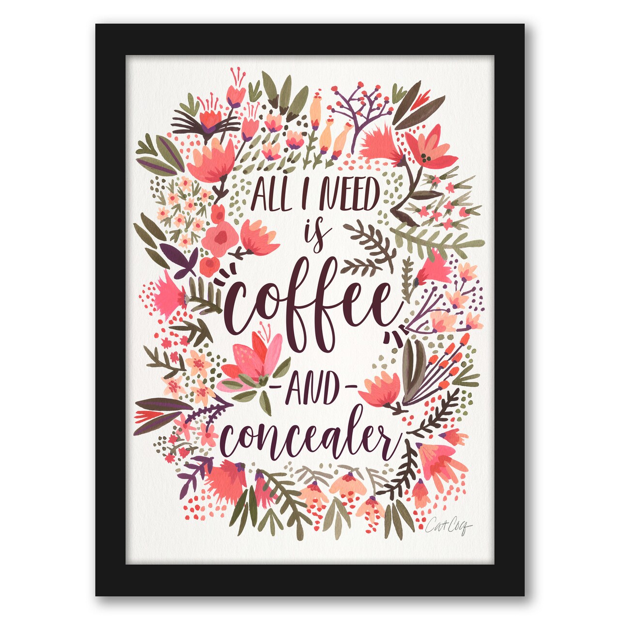 Coffee And Concealer Vintage by Cat Coquillette Frame  - Americanflat